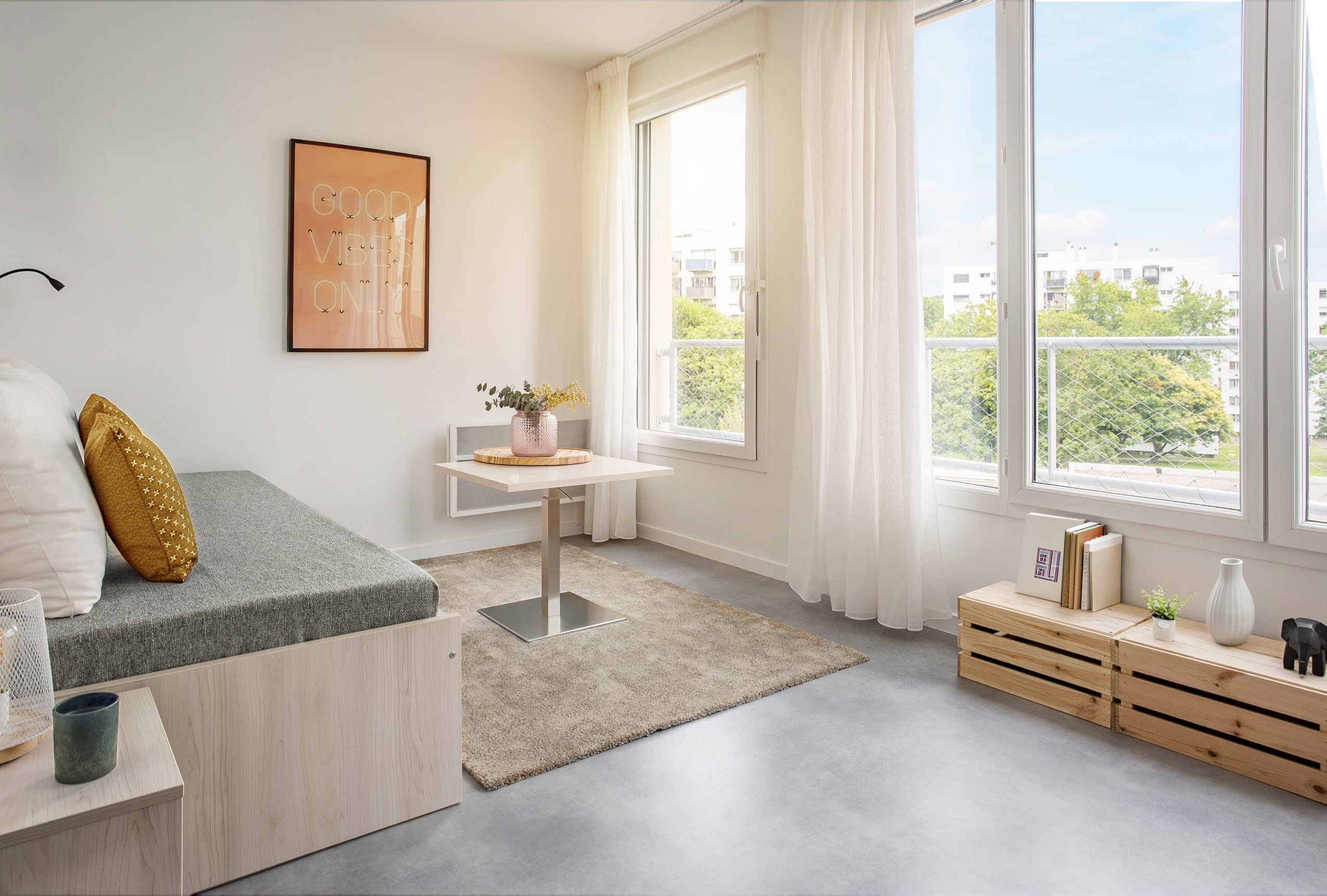 Chambre studio meublée — Résidence Campus Cléon, Roubaix